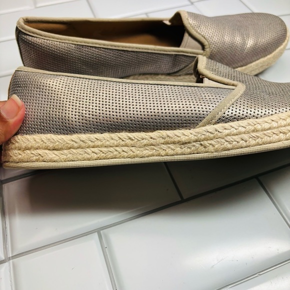 Womens Clarks Azella Theoni Espadrille Slip-on Loafers - Gold Metallic size 12 - Picture 5 of 10